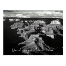 Courrier noir et blanc de parc national de canyon  carte postale