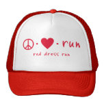 Course d'amour de paix casquettes