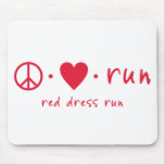 Course d'amour de paix tapis de souris
