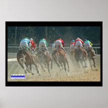 Course de chevaux 001 Mowat arrière SpPh Affiche