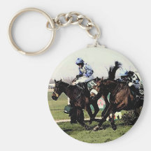 Course de chevaux porte-clés