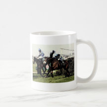 Course de chevaux tasses à café
