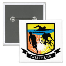 course de course de vélo de bain de triathlon pin's avec agrafe