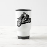 Course folle de moto tasse à café