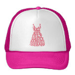 Course rouge de robe casquette