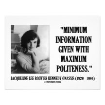 Courtoisie minimum de l'information de Jacqueline  Invitation