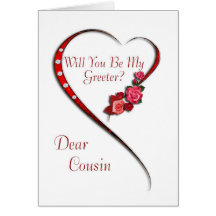Cousin, invitation de tourbillonnement de Greeter  Carte De Vœux
