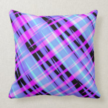 Coussin abstrait bleu et noir de roses indien glac