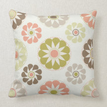 Coussin américain des fleurs modernes MOJO