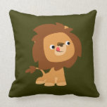 Coussin avide mignon de lion de bande dessinée oreillers american