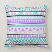 Coussin aztèque de motif des Andes d'été lumineux