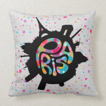 Coussin coloré de typographie de planète de Paris oreillers american