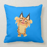 Coussin courageux mignon de chat sauvage de bande 