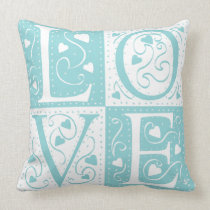 Coussin d'amour de turquoise oreillers american