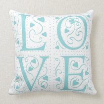Coussin d'amour de turquoise oreillers american