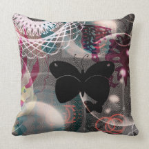 Coussin de Bohème de MoJo d'Américain de papillon