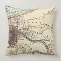 Coussin de carte de la Nouvelle-Orléans oreillers american
