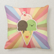 Coussin de cornet de crème glacée de Kawaii oreillers american