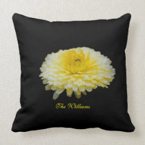 Coussin de fleur de fleur jaune et blanche oreillers american