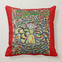 Coussin décoratif de sérénité d'ange espagnol de p