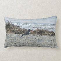 Coussin d'oiseau de bécasseau à la plage oreillers american