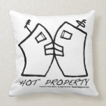 Coussin drôle de baiser de bâtiments de PROPRIÉTÉ 
