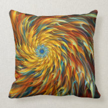 Coussin en spirale géométrique d'abrégé sur "éclat