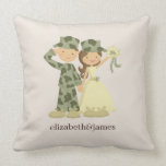 Coussin fait sur commande de mariage de soldat et 