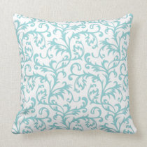 Coussin floral de rouleau de turquoise oreillers american