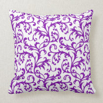 Coussin floral pourpre de rouleau oreillers american