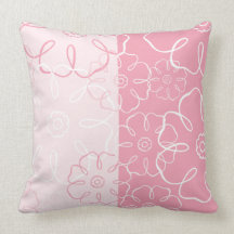 Coussin floral rose de l'Américain MOJO