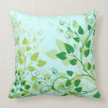 Coussin floral vert de ressort - tba