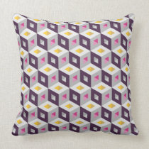 Coussin gris pourpre d'illusion optique de motif d oreillers american