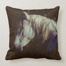 Coussin impressionniste de peinture de portrait de