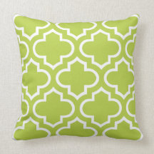 Coussin marocain de motif en vert d'agrume
