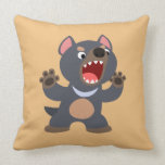 Coussin mignon de diable tasmanien de bande dessin oreillers american