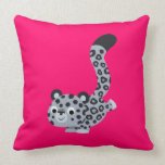 Coussin mignon de léopard de neige d'atterrissage oreillers american