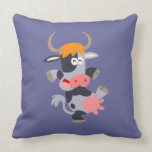 Coussin mignon de vache à bande dessinée de danse oreillers american