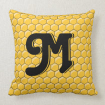 Coussin personnalisé par monogramme de nid d'abeil oreillers american