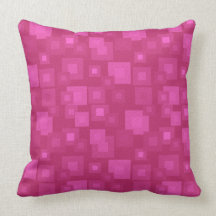 Coussin rose fabuleux de carrés de KRW les années 
