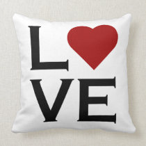 Coussin rouge de coeur d'amour oreillers american