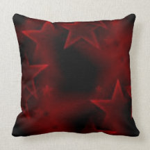 Coussin rouge d'étoiles