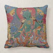 Coussin vert Tara