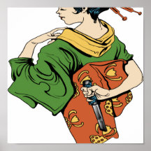 Couteau de la copie de geisha posters