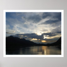 Couteau de palette de coucher du soleil de l'Alask Posters