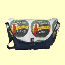 Couttie et étiquette de gâteau de Madiera de fils sacs messenger