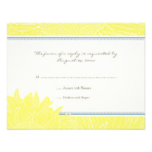 : : coutume : Carte du tournesol RSVP : Marine et  Invitations Personnalisées