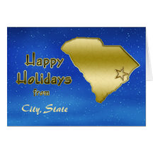 Coutume cosmique de carte de la Caroline du Sud de
