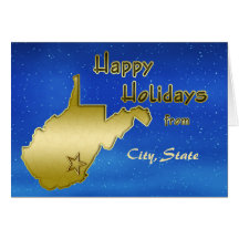 Coutume cosmique de carte de la Virginie Occidenta