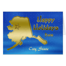Coutume cosmique de carte de l'Alaska de ciel bleu